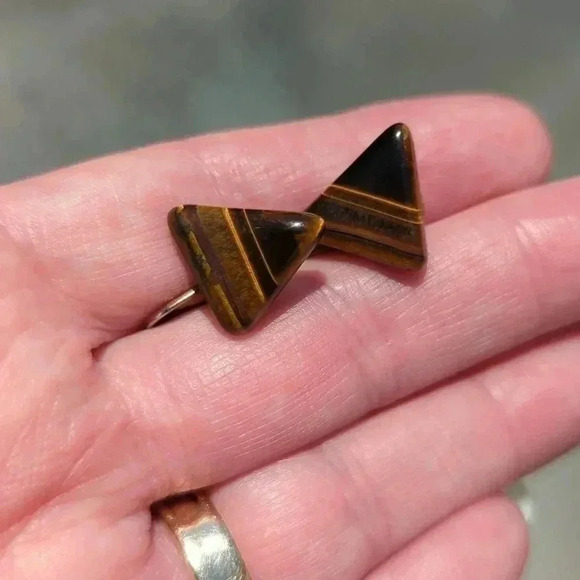 Tiger's Eye Earrings - Picture 1 of 9